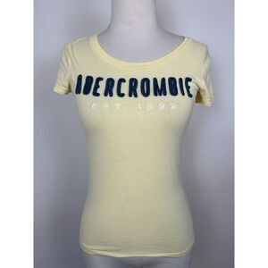 Abercrombie + Fitch Vintage Y2K Spell Out Baby Tee T Shirt Embroidered Fitted S